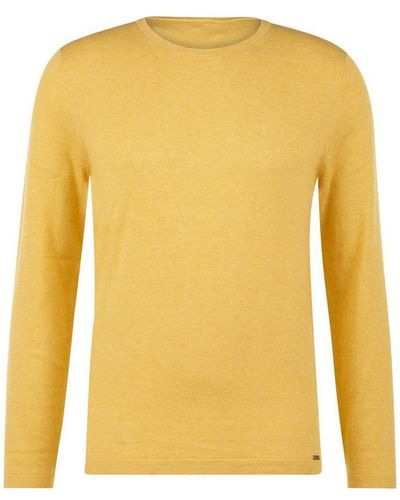 Olymp V-Ausschnitt-Pullover gelb regular fit (1-tlg)