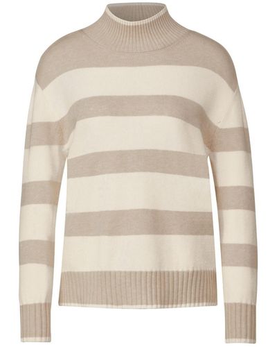 Street One Sweatshirt LTD QR striped sweater - Natur