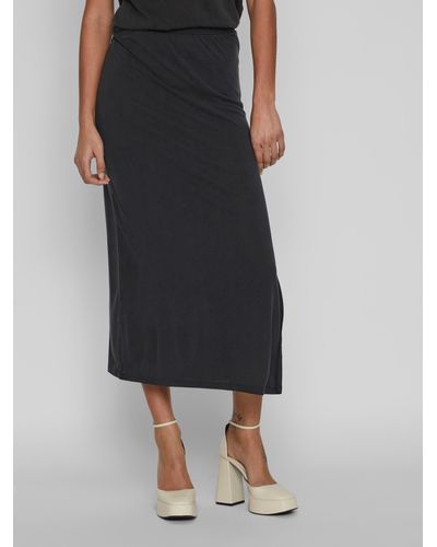 Vila Maxirock VIMODALA HW MAXI SKIRT - Schwarz