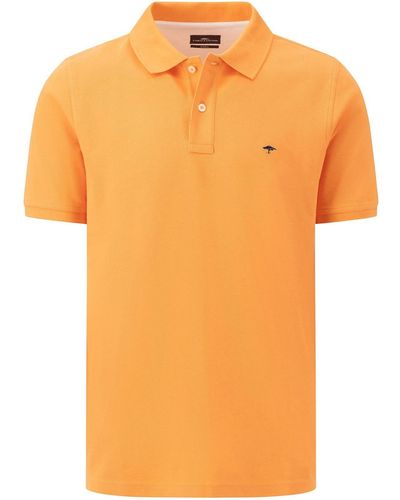 Fynch-Hatton Poloshirt mit kleinem Markenlogo - Orange