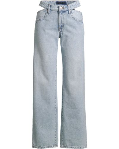 Aéropostale Regular-fit-Jeans (1-tlg) Cut-Outs - Blau