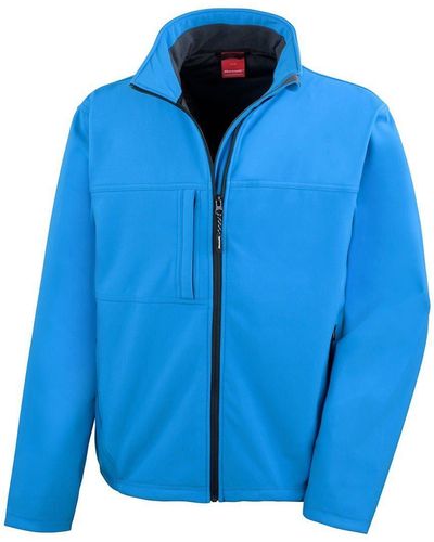 Result Softshelljacke Softshell Jacke Classic Basic Outdoor Übergangsjacke Zip - Blau