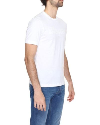 Blauer T-Shirt - Weiß