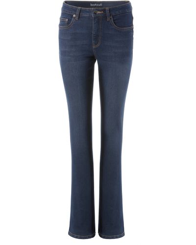 Aniston CASUAL Bootcut-Jeans regular waist - Blau