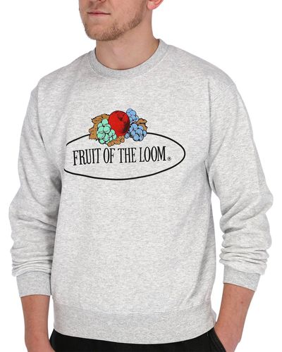 Fruit Of The Loom Sweatshirt mit Vintage-Logo - Grau