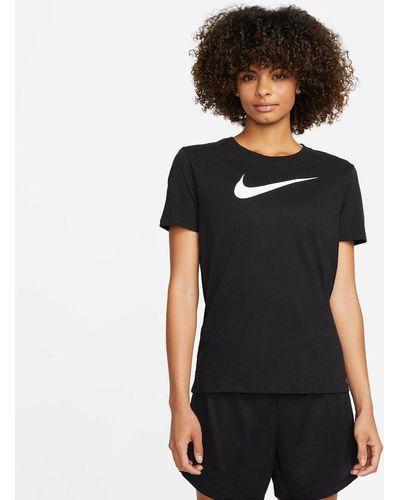 Nike Dri-FIT Swoosh T-Shirt - Schwarz