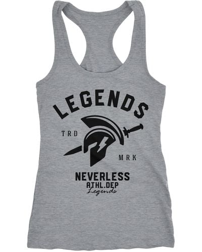 Neverless Tanktop Cooles T-Shirt Legends Sparta Gladiator Gym Athletics Sport Fitness ® - Grau