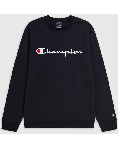 Champion Icons Crewneck Sweatshirt Large Log - Schwarz