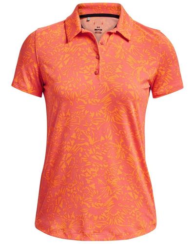 Under Armour ® Poloshirt Zinger Shortsleeve Printed Polo Pink - Orange