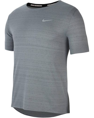 Nike Laufshirt Laufsport T-Shirt DRI-FIT MILER (1-tlg) - Grau