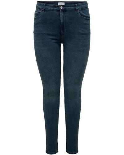 Only Carmakoma Regular-fit-Jeans GUA939 SKINNY in DNM CARROSE DE Lyst Blau BF HW 