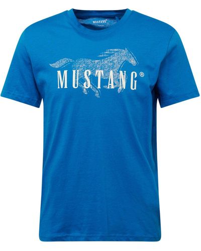 Mustang T-Shirt Alex C (1-tlg) - Blau