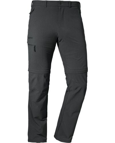 Schoeffel Trekkinghose Pants Koper1 Zip Off ASPHALT - Schwarz