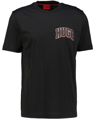 HUGO T-Shirt DASKO Regular Fit (1-tlg) - Schwarz