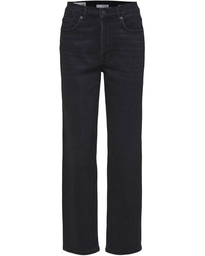 SELECTED 5-Pocket- Jeans SLFMARIE HW STRAIGHT (1-tlg) - Blau