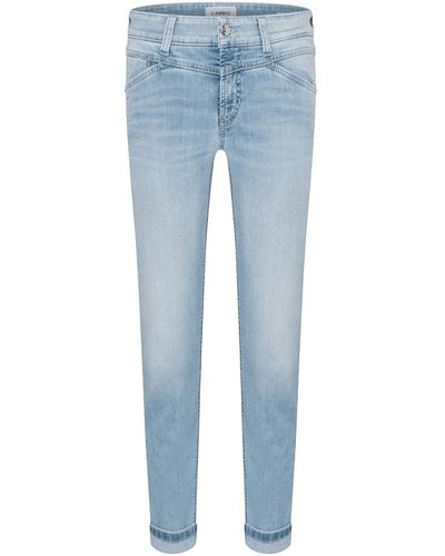 Cambio Regular-fit-Jeans Parla seam cropped, summer super bleached - Blau