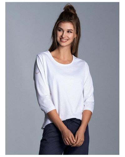 Trigema T- 3/4 Arm Shirt aus Biobaumwolle (1-tlg) - Weiß