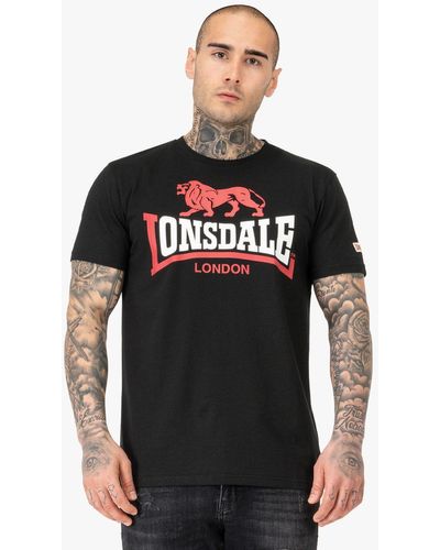 Lonsdale London T-Shirt LION TWO TONE - Schwarz