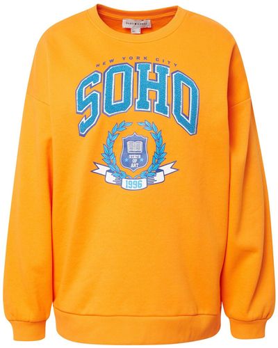 OVS Sweatshirt (1-tlg) Stickerei - Orange