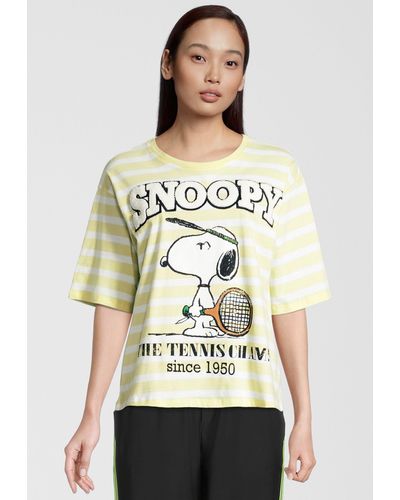 FROGBOX Print- Stripe T-shirt Snoopy Ace - Mettallic