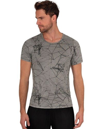 Trigema T-Shirt Sportshirt aus elastischem Material (1-tlg) - Grau