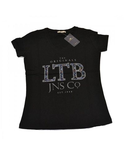 LTB T-Shirt Basic PB Logo Print - Schwarz