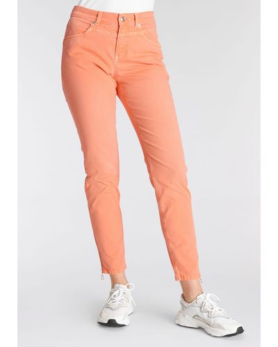 M·a·c Slim-fit-Jeans Rich-Chic Moderne Form mit Push-Effekt durch figurformende Nähte - Orange