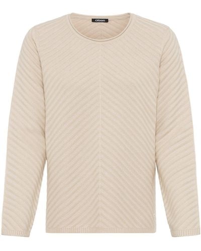 Olsen Strickpullover Pullover Long Sleeves - Weiß