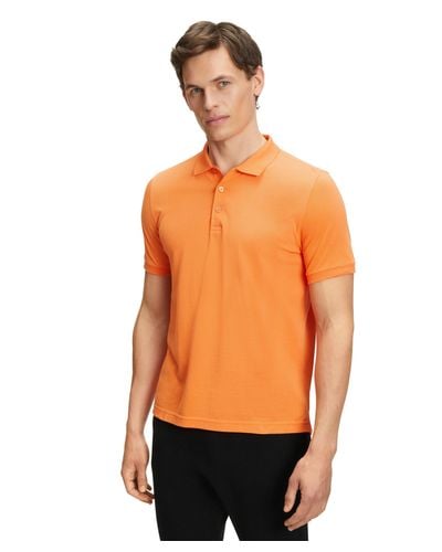 FALKE Poloshirt aus hochwertiger Pima-Baumwolle - Orange