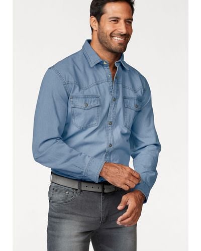 Arizona Jeanshemd Western Stil - Blau