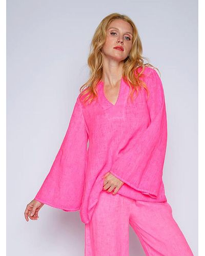 Emily Van Den Bergh Tunika bluse Neon Pink