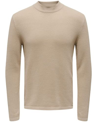 Only & Sons Strickpullover PANTER (1-tlg) - Natur