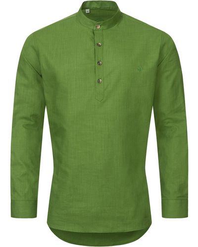 Indumentum Leinenhemd Hemd H-346 - Grün