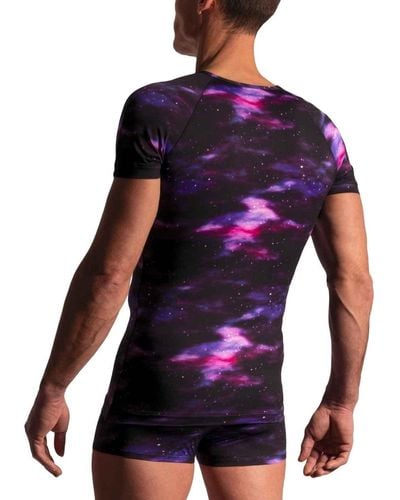 MANSTORE M800 V-Ausschnitt T-Shirt, space - Lila