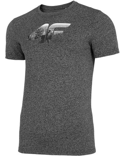 4F T-Shirt Urban Zone mit Rundhalsausschnitt - Grau