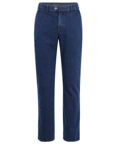 BRÜHL Straight-Jeans grau regular (1-tlg) - Blau