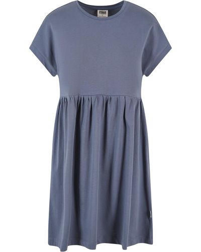 Urban Classics Shirtkleid Ladies Organic Empire Valance Tee Dress - Blau