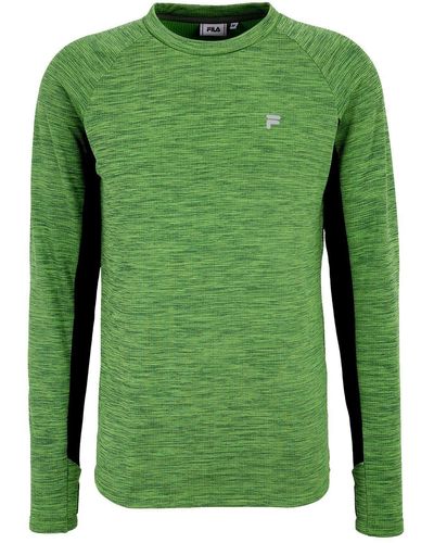 Fila Sweatshirt Redding Running Crew Shirt mit reflektierendem -Logo - Grün