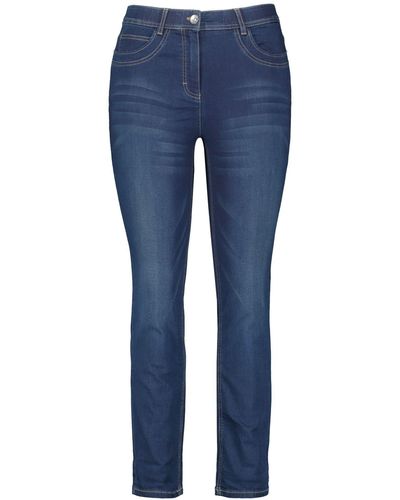 Samoon 5-Pocket-Jeans - Blau