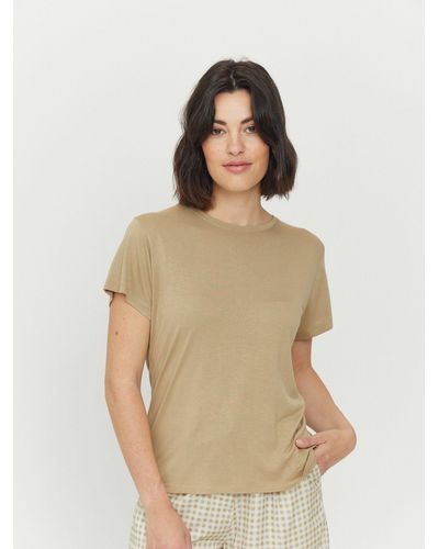 Mazine Shirt Leona T unterziehshirt unterhemd kurzarm - Natur
