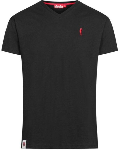 Derbe Basic Kippes T-Shirt (1-tlg) - Schwarz