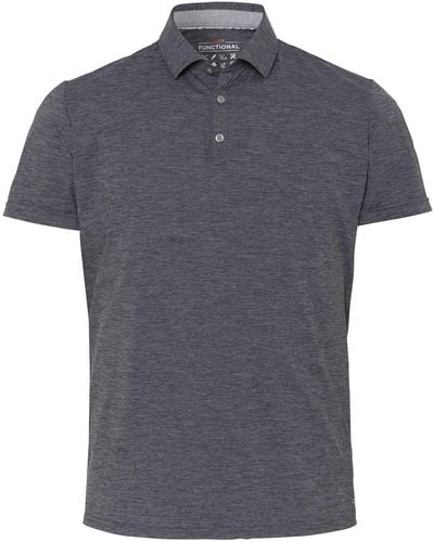 Pure T-Shirt Functional Polo Knopf slim fi - Grau