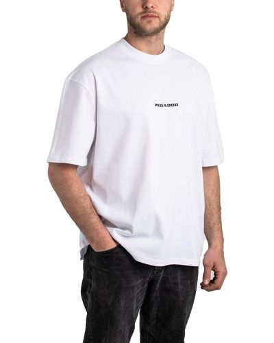 PEGADOR T-Shirt Colne Logo Oversized Tee - Weiß