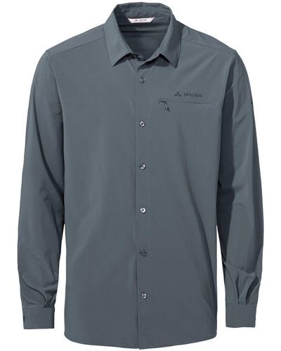 Vaude Funktionshemd Men's Farley Stretch LS Shirt (1-tlg) - Blau