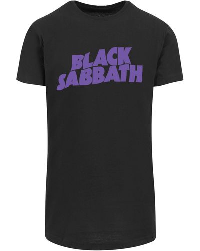 F4NT4STIC T-Shirt Sabbath Wavy | Band Heavy Print für Logo Black Herren Lyst DE Metal