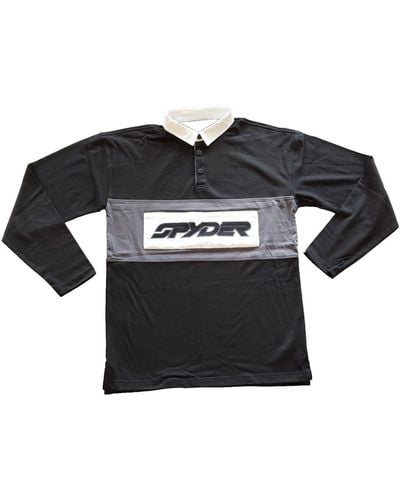 Spyder Langarmshirt Rugby Shirt - Schwarz