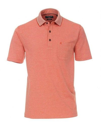Venti Poloshirt orange passform textil (1-tlg) - Pink