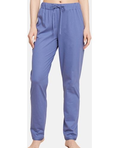 RÖSCH Schlafhose Basic (1-tlg) Schlafanzug-Hose - Blau