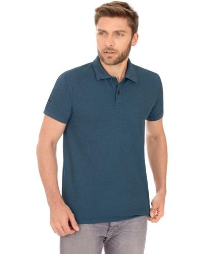 Trigema Slim Fit Poloshirt aus DELUXE-Piqué (1-tlg) - Blau