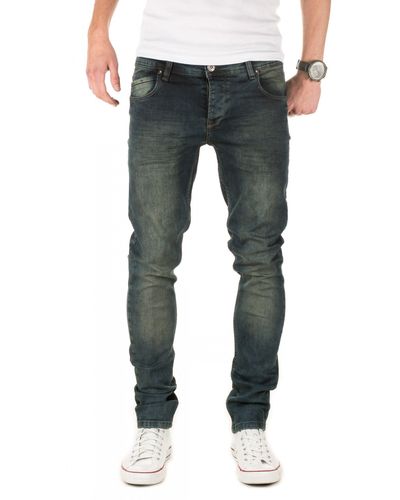 Pittman Jeans Jake skinny fit 5-Pocket-Style - Blau